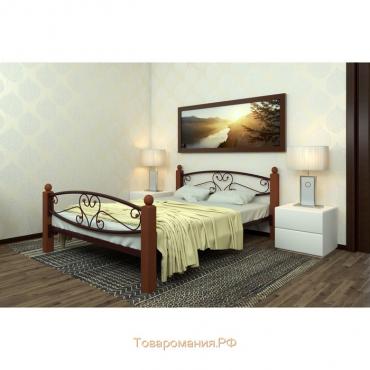 Кровать «Каролина Люкс Плюс», 1800×2000 мм, металл, цвет коричневый