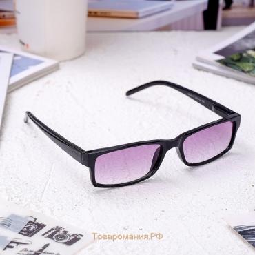Готовые очки Восток 6617 тонированные, цвет чёрный, отгибающаяся дужка, -1,5
