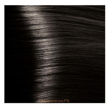 Крем-краска для волос Kapous с гиалуроновой кислотой, 4.00 Коричневый интенсивный, 100 мл