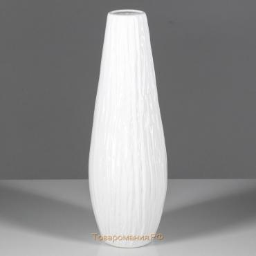 Ваза керамика настольная "Лорен", глянец, белая, 36 см