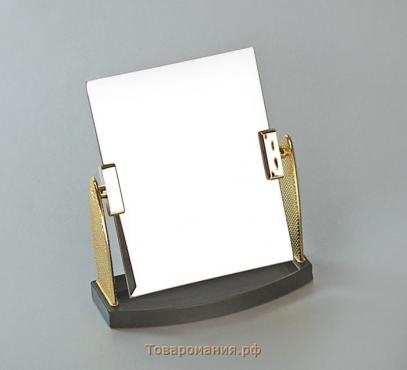 Зеркало на подставке, зеркальная поверхность 14 × 16,3 см, цвет золотой