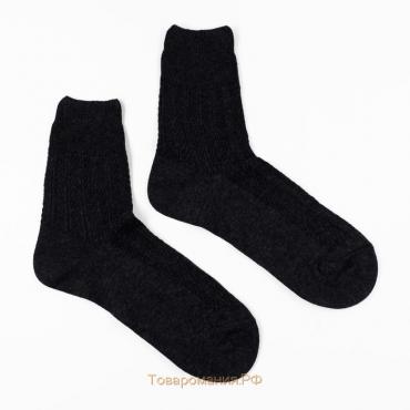 Носки мужские с медицинской резинкой, цвет чёрный, размер 29