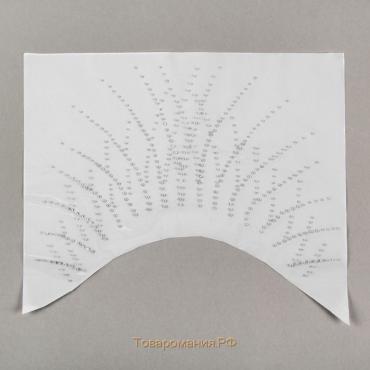 Наклейка-стразы на кокошник "Лучики", 26 × 20 см, цвет серебро