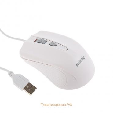 Мышь Smartbuy ONE 352, проводная, оптическая, 1600 dpi, USB, белая