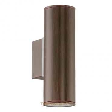 Светильник RIGA, 2x3Вт, GU10, IP44, цвет коричневый