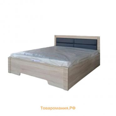 Кровать «Мишель», 1400 × 2000 мм, без основания, цвет дуб сонома / графит