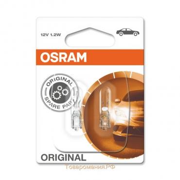 Лампа автомобильная Osram Black, BAX, 12В, 1.2 Вт, (B8,5d/2), 2721MF