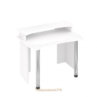 Стол СКЛ-Софт120 с надстройкой, 1200 × 750 × 950 мм, цвет белый жемчуг
