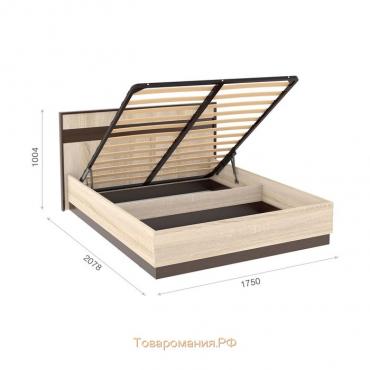 Кровать «Эшли» с ПМ, 160 × 200 см, цвет венге / дуб сонома