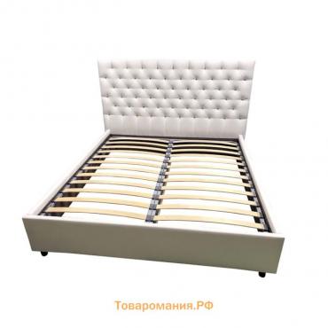 Кровать с подъемным механизмом "ФРЕЙМ", 1600х2000  кожезаменитель белый