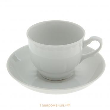 Чайная пара фарфоровая «Тюльпан», 250 мл, d=8,7 см