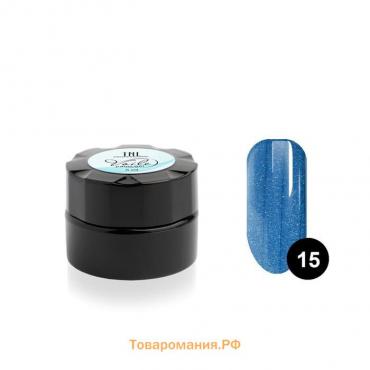 Гель-краска для тонких линий TNL Voile, паутинка, №15 синий металлик, 6 мл