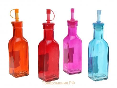 Бутыль стеклянная для соусов и масла «Галерея», 200 мл, h=19 см, цвет МИКС