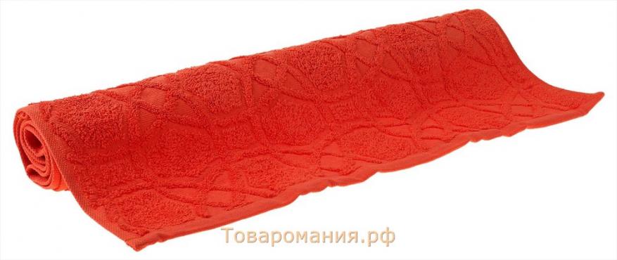 Полотенце махровое, размер 50х100 см, 380 гр/м2, цвет морковный