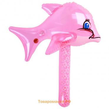Игрушка надувная молоток «Дельфин», со звуком, 40 см, цвет МИКС