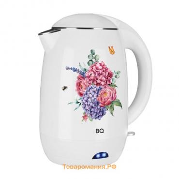 Чайник электрический BQ KT1702P, 1.8 л, 2200 Вт, "цветы"