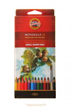 Карандаши акварельные набор 24 цвета, Koh-I-Noor Mondeluz 3718