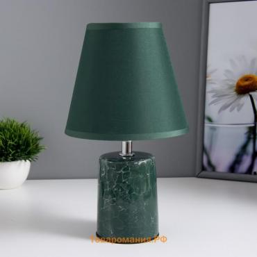 Лампа настольная "Зеленый мрамор" Е14 1х40Вт зеленый 15х15х27 см RISALUX