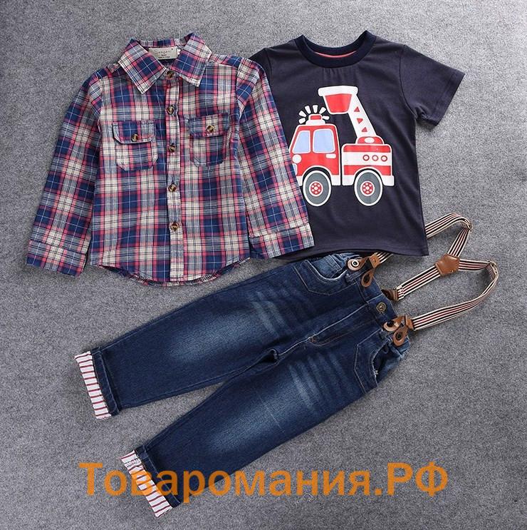 Детский комплект с рубашкой и джинсами