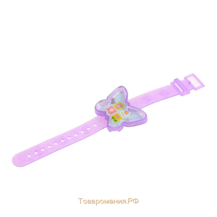 Головоломка часы «Сердечки, бабочки», набор 4 шт., цвета МИКС