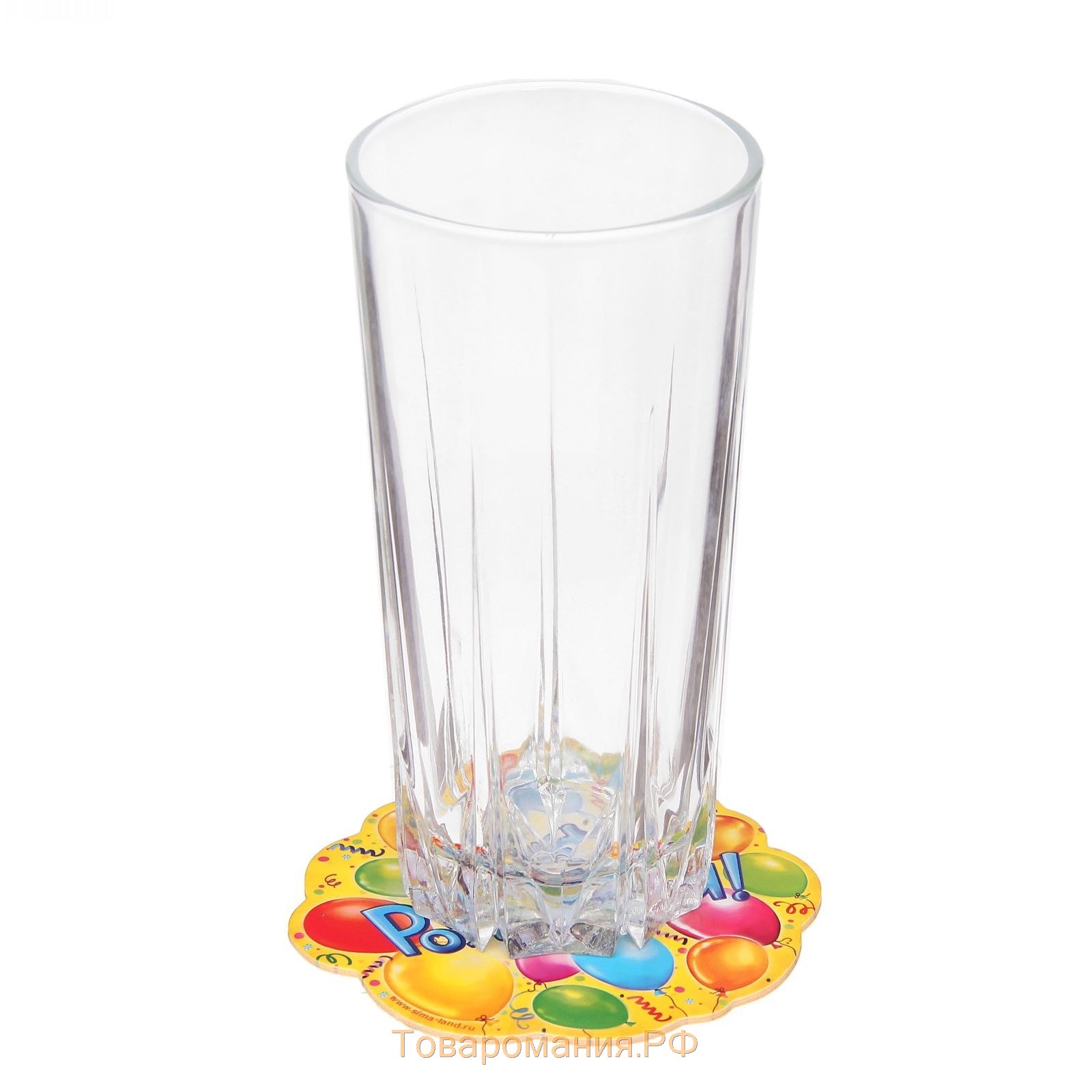 Набор подставок для стакана "С днем рождения " шары, 10х10 см (6 шт.)