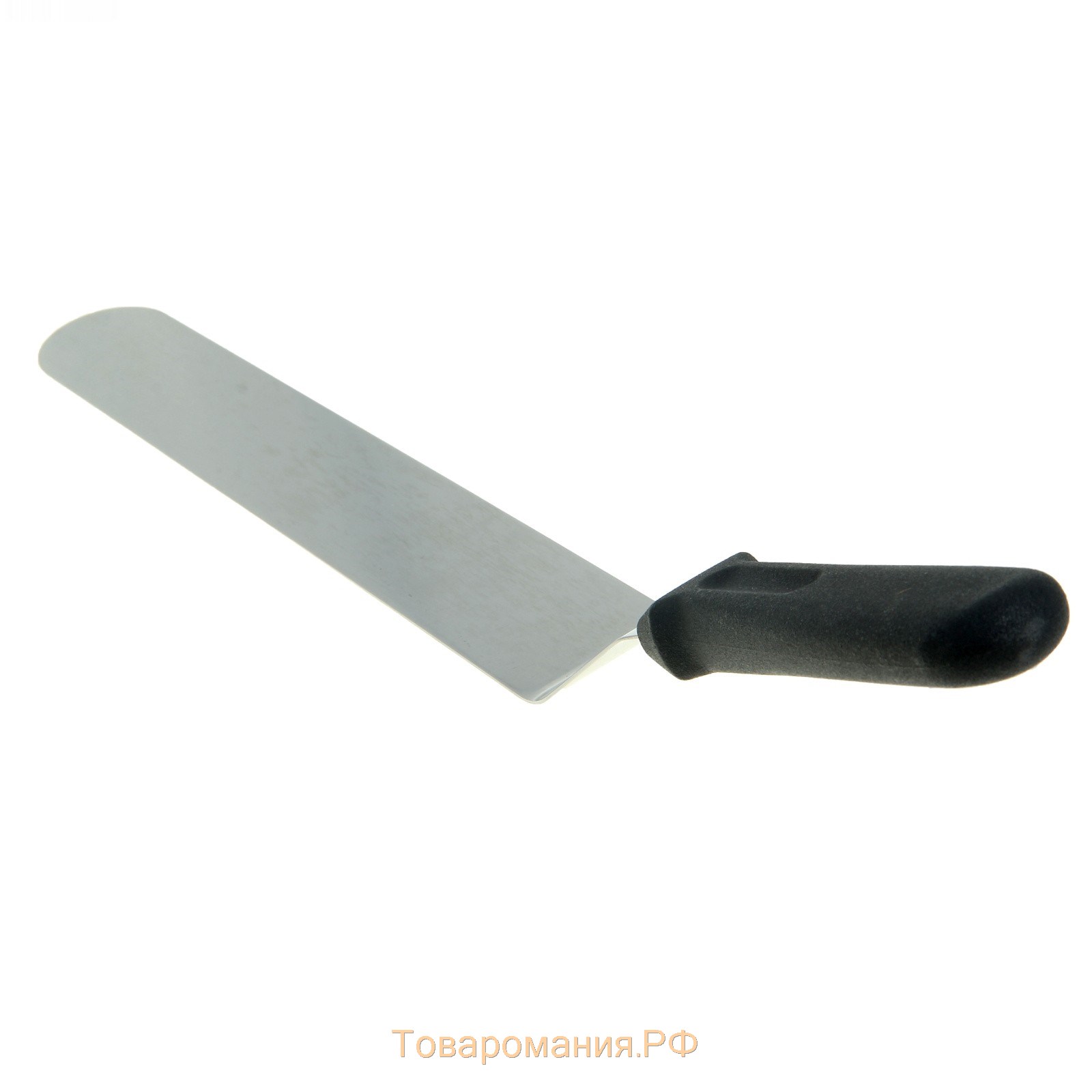 Лопатка-палетка с пластиковой ручкой, изогнутая, 40 см, рабочая часть 30 см, цвет чёрный