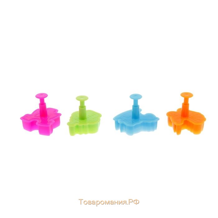 Набор плунжеров кондитерских «Малышок», 4 шт, 5×5 см, цвет МИКС