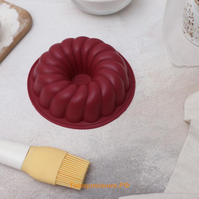 Форма для выпечки «Немецкий кекс. Заварное печенье», силикон, d=12 см, цвет МИКС