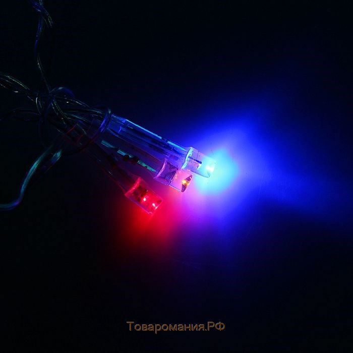Гирлянда «Занавес» 2 × 1.5 м, IP20, прозрачная нить, 360 LED, свечение мульти, 8 режимов, 220 В