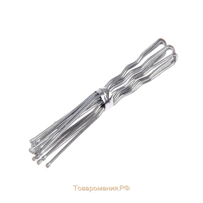 Шпилька для волос "Классика" (набор 10 шт) 6 см, серебро