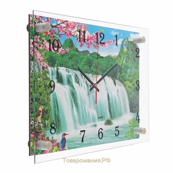 Часы настенные, серия: Природа, "Водопад", 25х35  см, микс