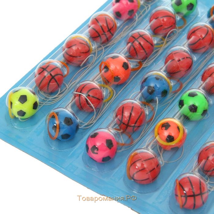 Мяч каучуковый «Спорт», с резинкой, набор 30 шт., 2,3 см