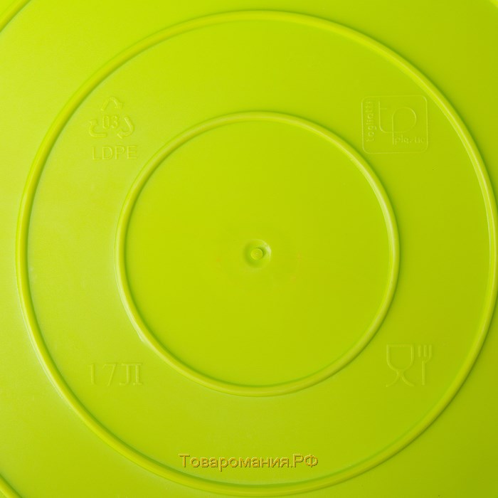 Корзина для белья мягкая, 17 л, 33×33×24,5 см, цвет ярко-зелёный
