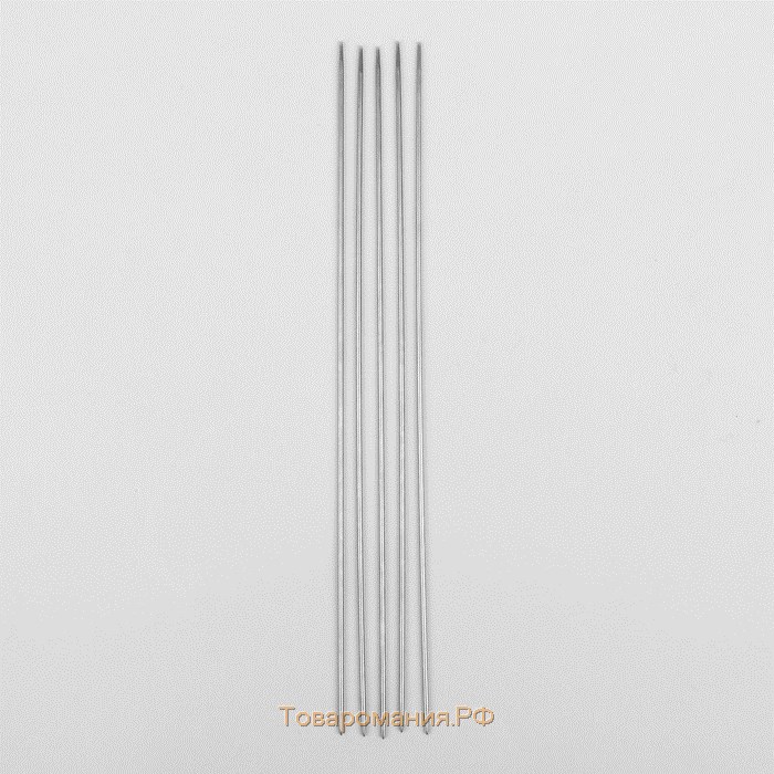 Спицы для вязания, чулочные, d = 2 мм, 24 см, 5 шт