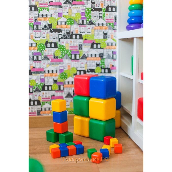 Набор цветных кубиков, 9 штук 6 х 6 см