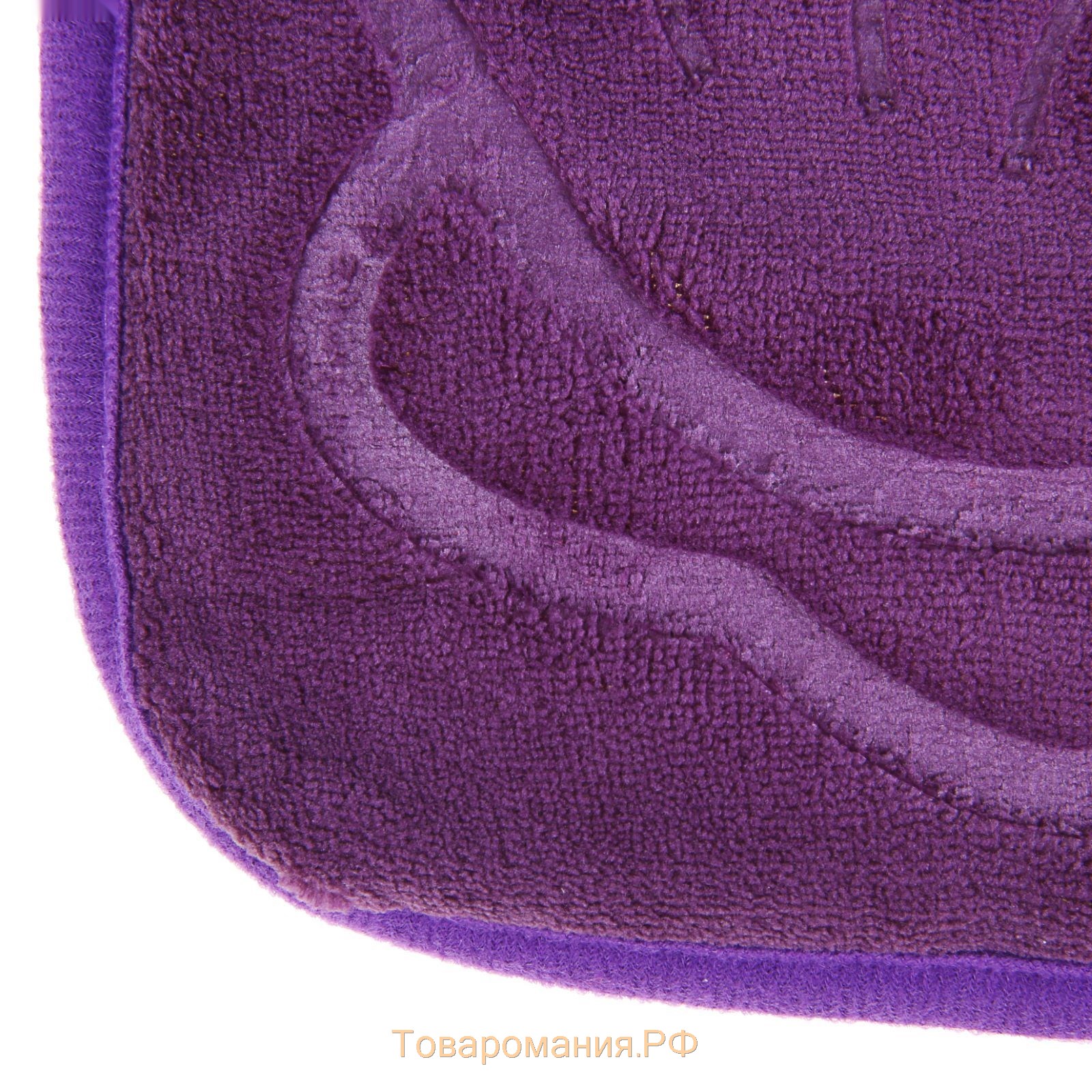 Набор ковриков для ванной и туалета «Ракушки», объёмные, 2 шт, 40×50, 50×80 см, цвет бордовый