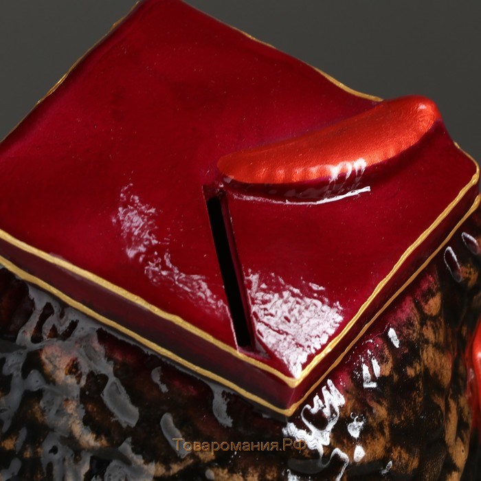 Копилка "Сова с дипломом", коричневый цвет, керамика, 24 см