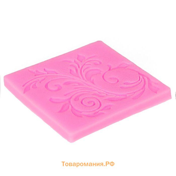 Молд «Вензель», силикон, 6×5,5 см, цвет розовый