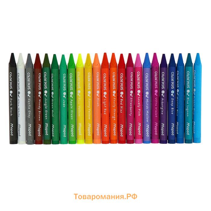 Мелки восковые 24 цвета, Maped Color Peps Wax