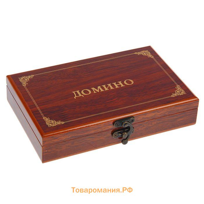 Домино "Подарочное", настольная игра, 20 х 12.5 х 4 см, костяшка 4.5 х 2.5 см, 28 штук