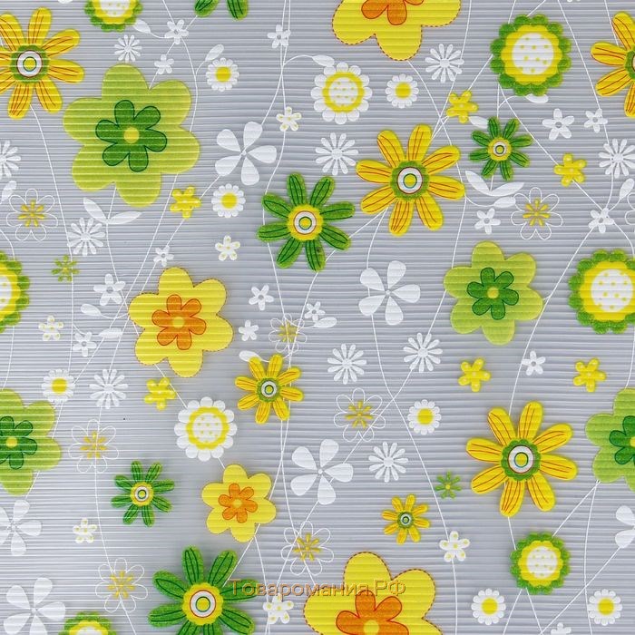 Коврик противоскользящий «Жёлтые цветы», 30×150 см
