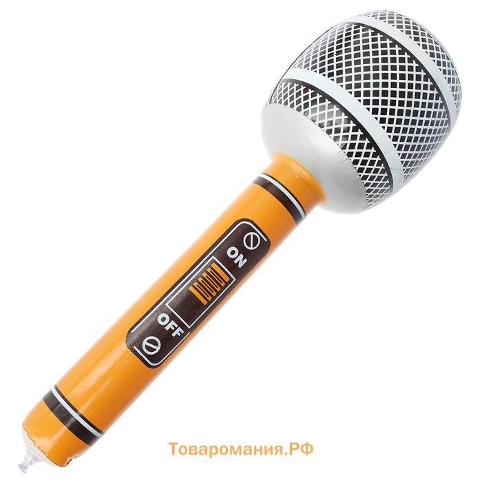 Игрушка надувная «Микрофон», 65 см, звук, цвет МИКС