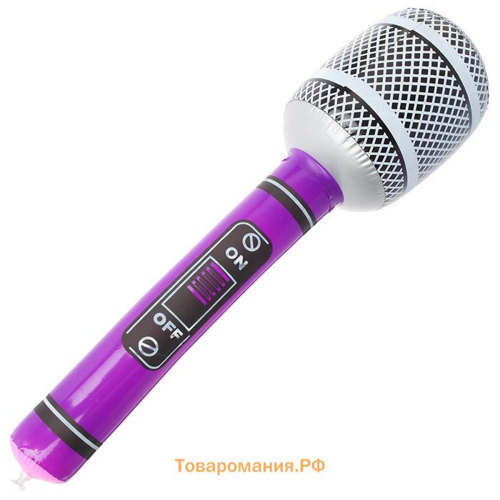 Игрушка надувная «Микрофон», 65 см, звук, цвет МИКС