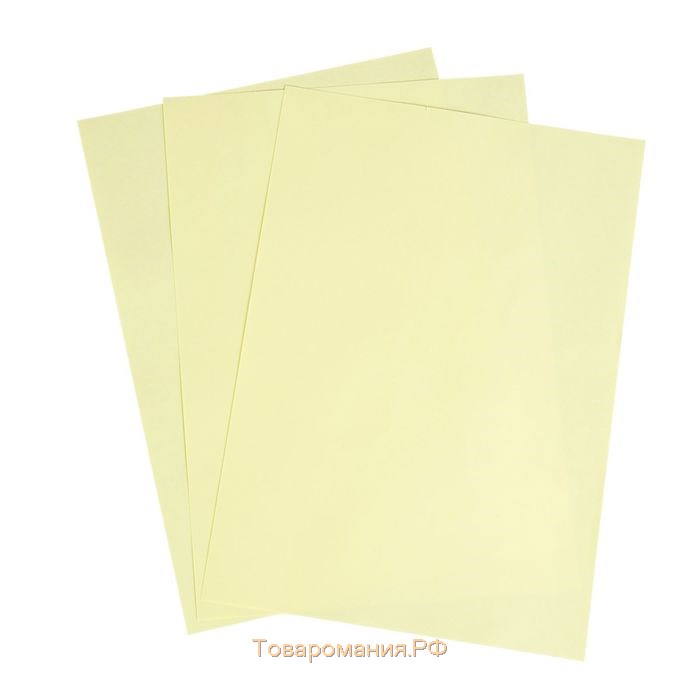Бумага цветная А4, 50 листов Calligrata Пастель, жёлтая, 80 г/м²