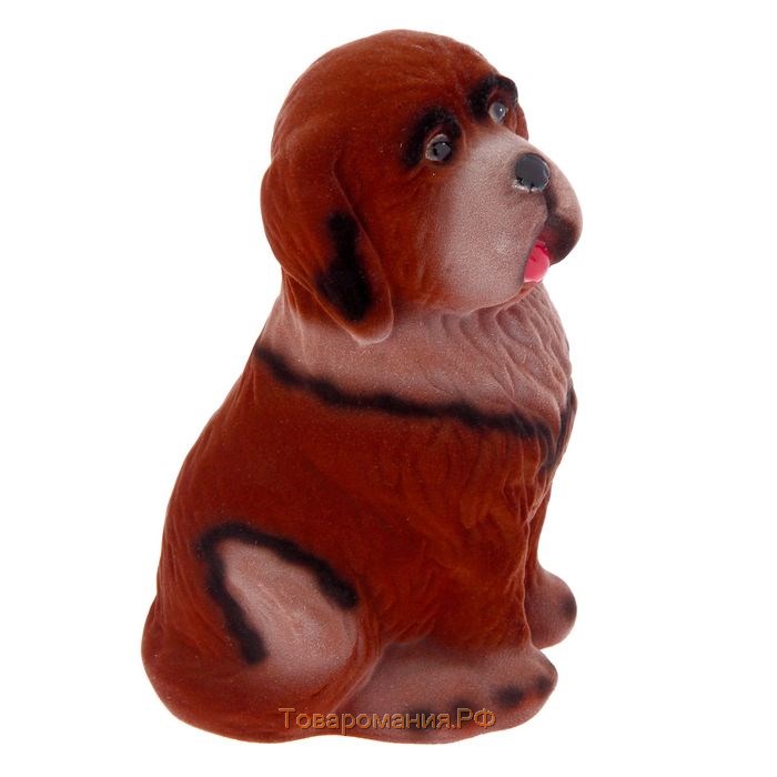 Копилка "Собака Бетховен", коричневый цвет, флок, керамика, 18 см