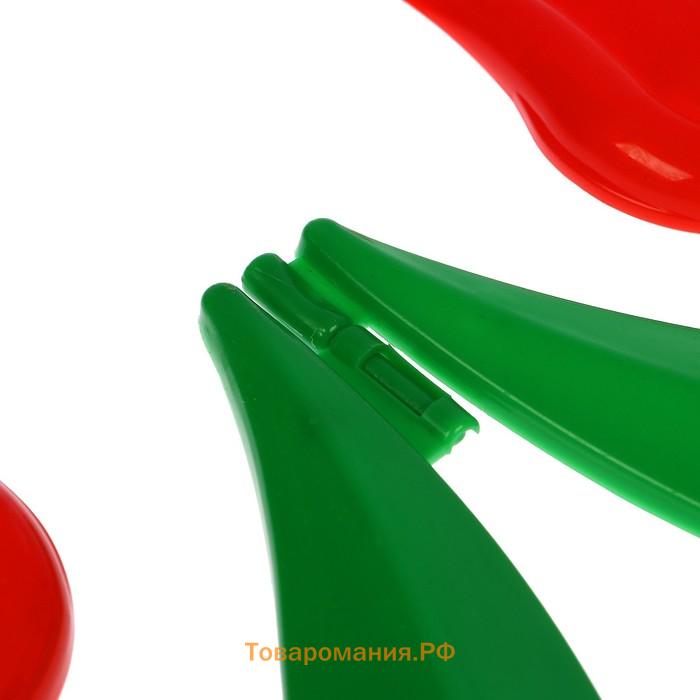 Ограждение декоративное, 30×225 см, 5 секций, пластик, красный цветок, «Тюльпан»