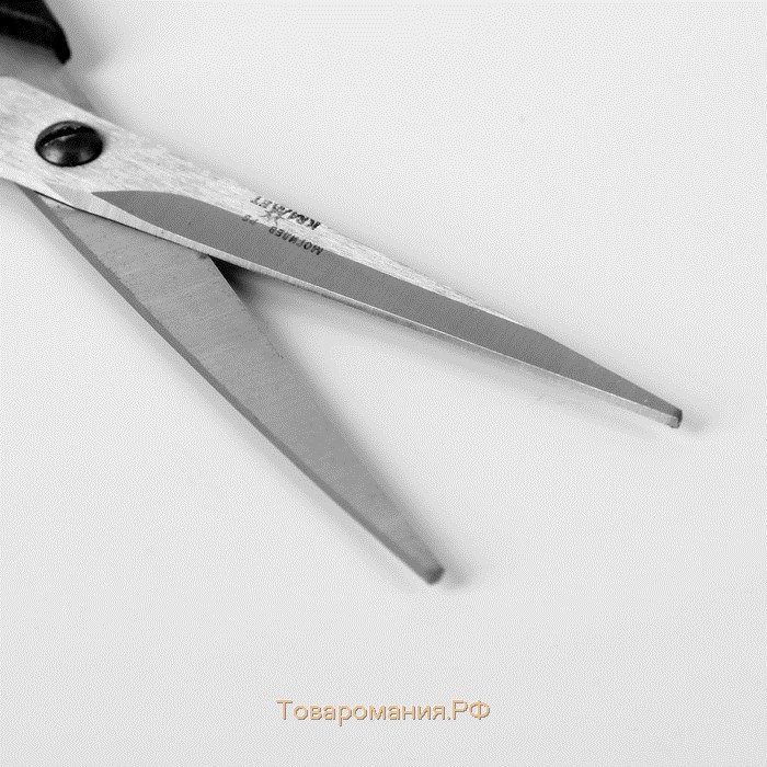 Ножницы парикмахерские, с упором, лезвие — 6 см, цвет чёрный/красный, H-087