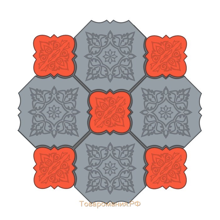 Форма для тротуарной плитки «Клевер краковский малый», 21,5 × 21,5 × 4 см, гладкий, 1 шт.