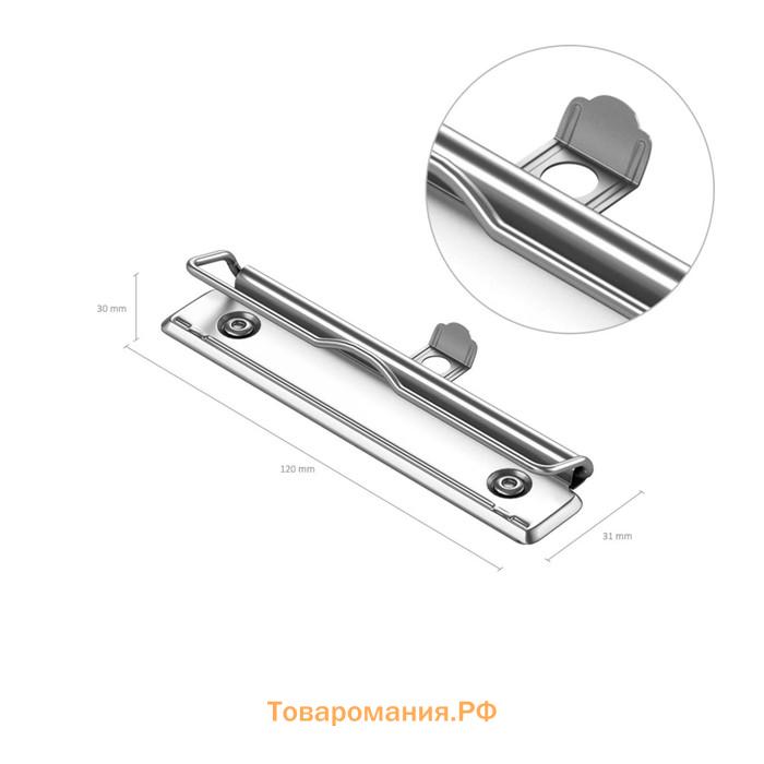 Планшет с зажимом А4, 2 мм, ErichKrause Standard, картон/бумвинил, красный (клипборд)