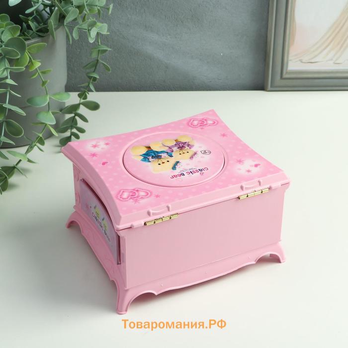 Шкатулка музыкальная "Розовый ларец" 15х9х13,5 см